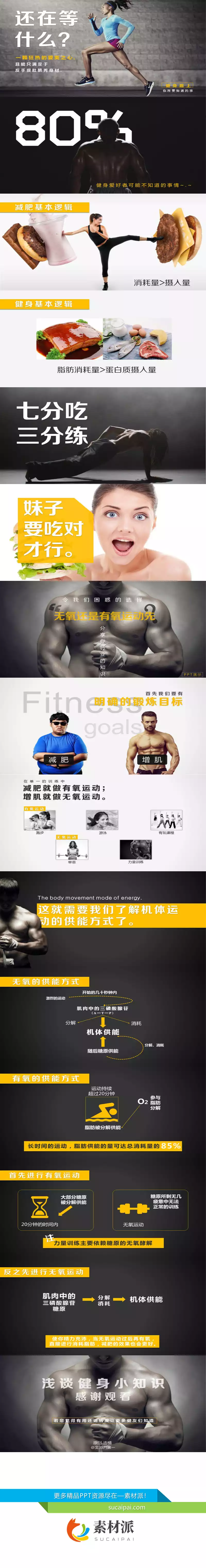 运动减肥瘦身小知识PPT作品 - 第一PPT1