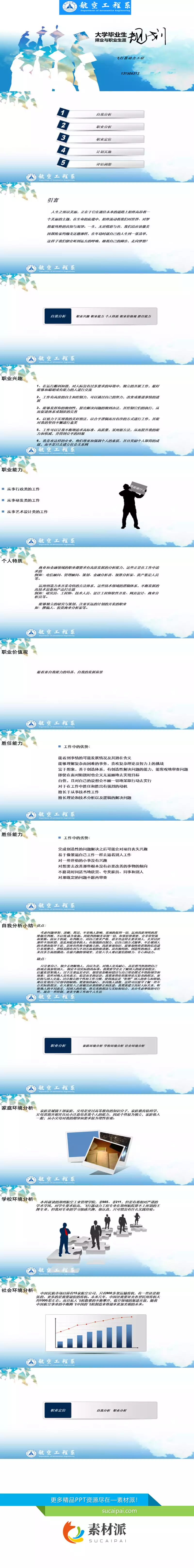 大学生职业生涯规划PPT范文 - 第一PPT1