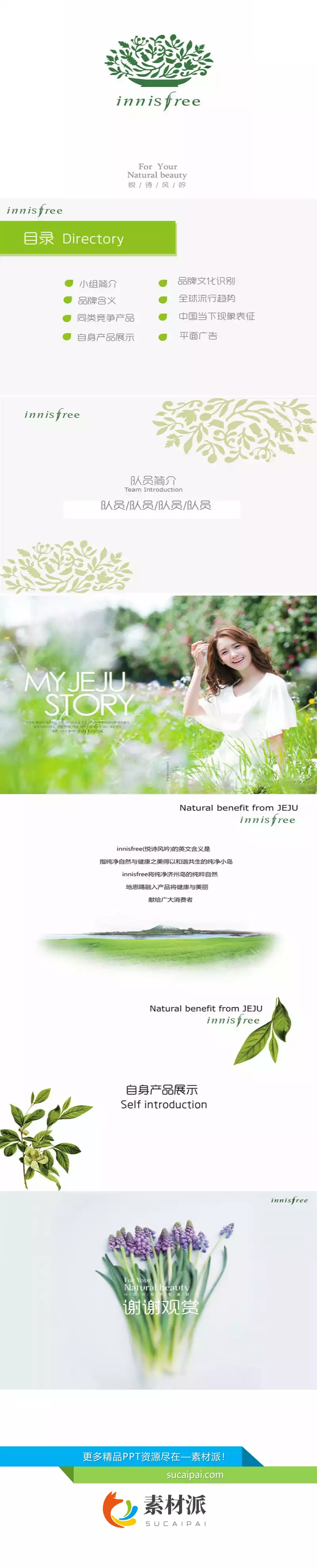 化妆品营销案例幻灯片模板 - 第一PPT1