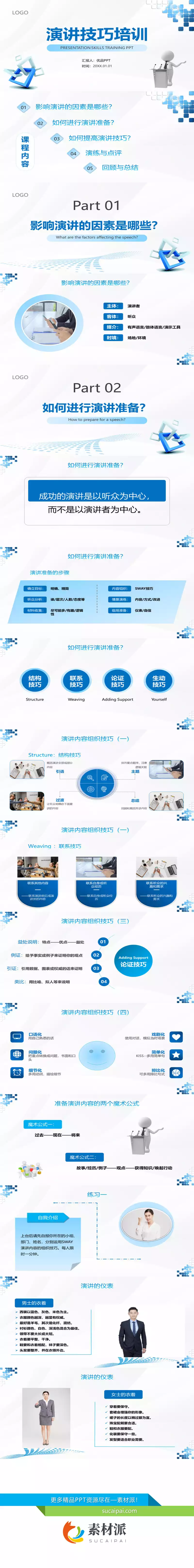 演讲技巧培训PPT课件模板 - 第一PPT1