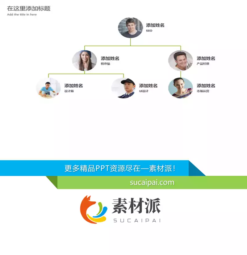 简洁带头像PPT组织结构图 - 第一PPT1