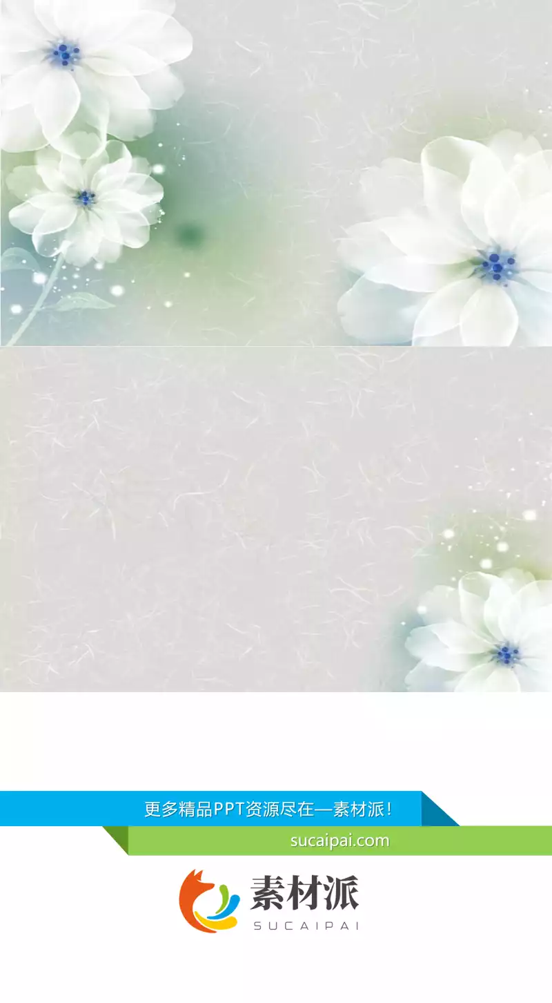 淡雅柔美花朵PPT背景图片 - 第一PPT1