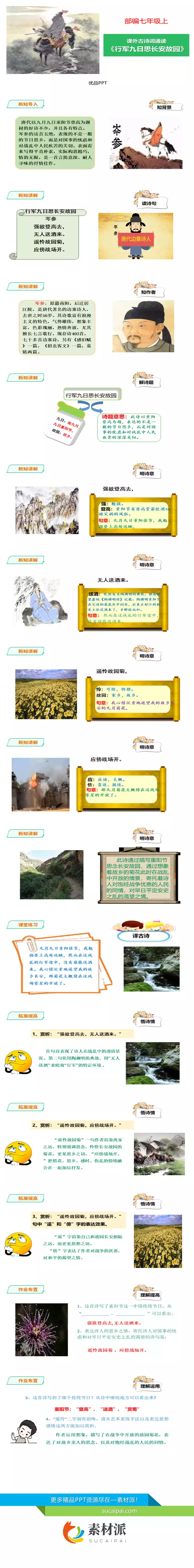 行军九日思长安故园PPT课件1 - 第一PPT1