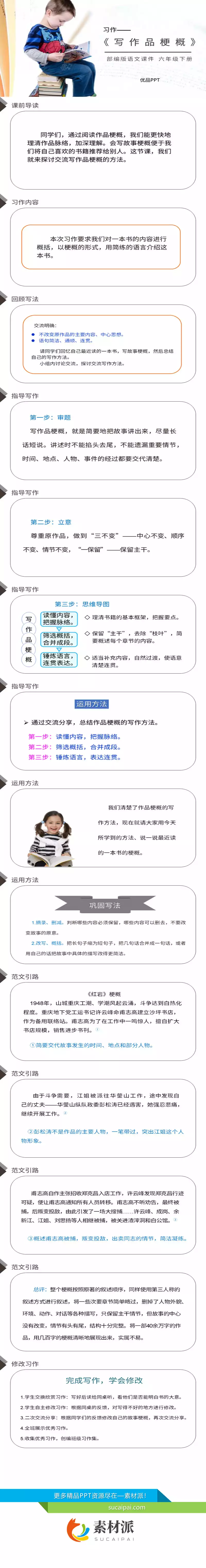 写作品梗概PPT课件2 - 第一PPT1